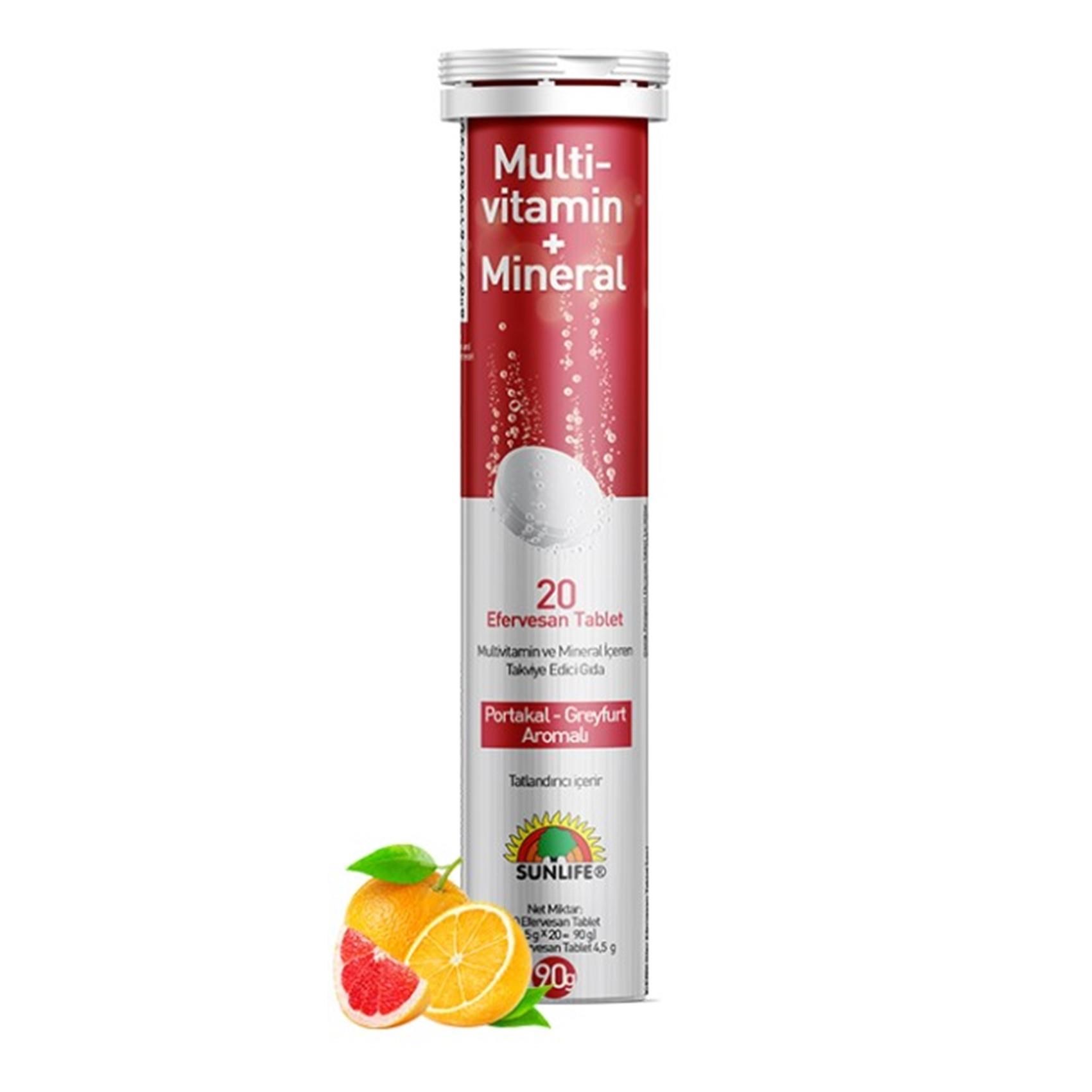 Sunlife Multivitamin + Mineral 20 Efervesan Tablet