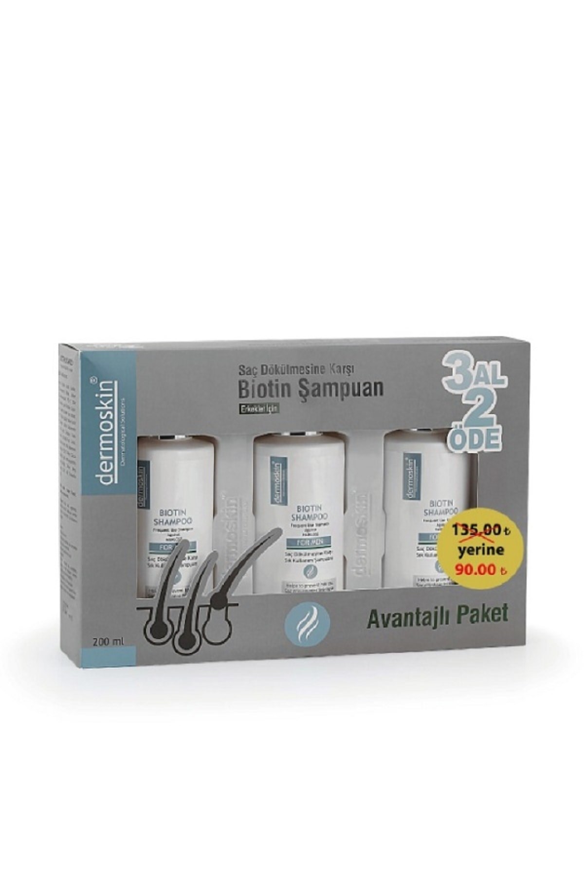 Biotin Şampuan 3 AL 2 ÖDE KOFRE ERKEK 200 ml
