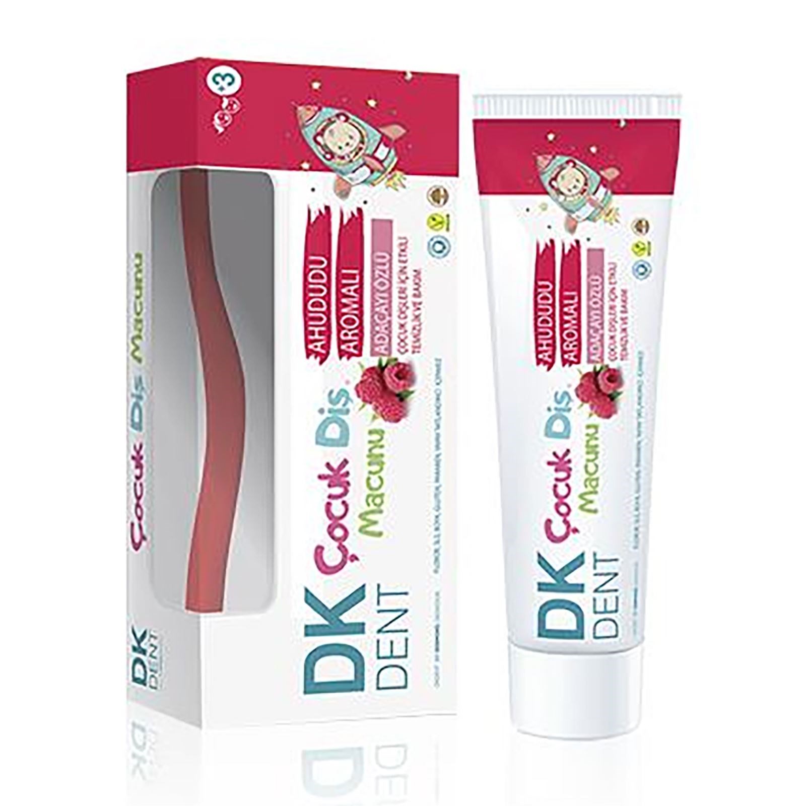 DK Dent 7 Ahududu Çocuk Diş Macunu 50 ml - Diş Fırçası Hediyeli
