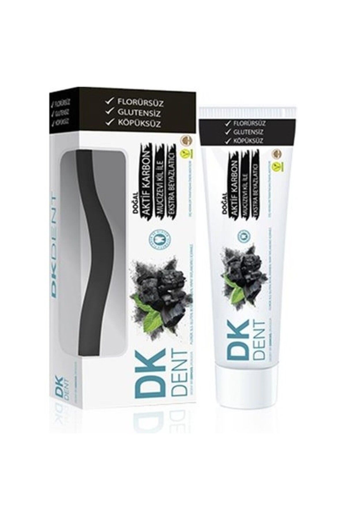 DK Dent Diş Macunu Aktif Karbon ve Beyazlatıcı 75 ml + Diş Fırçası Hediyeli