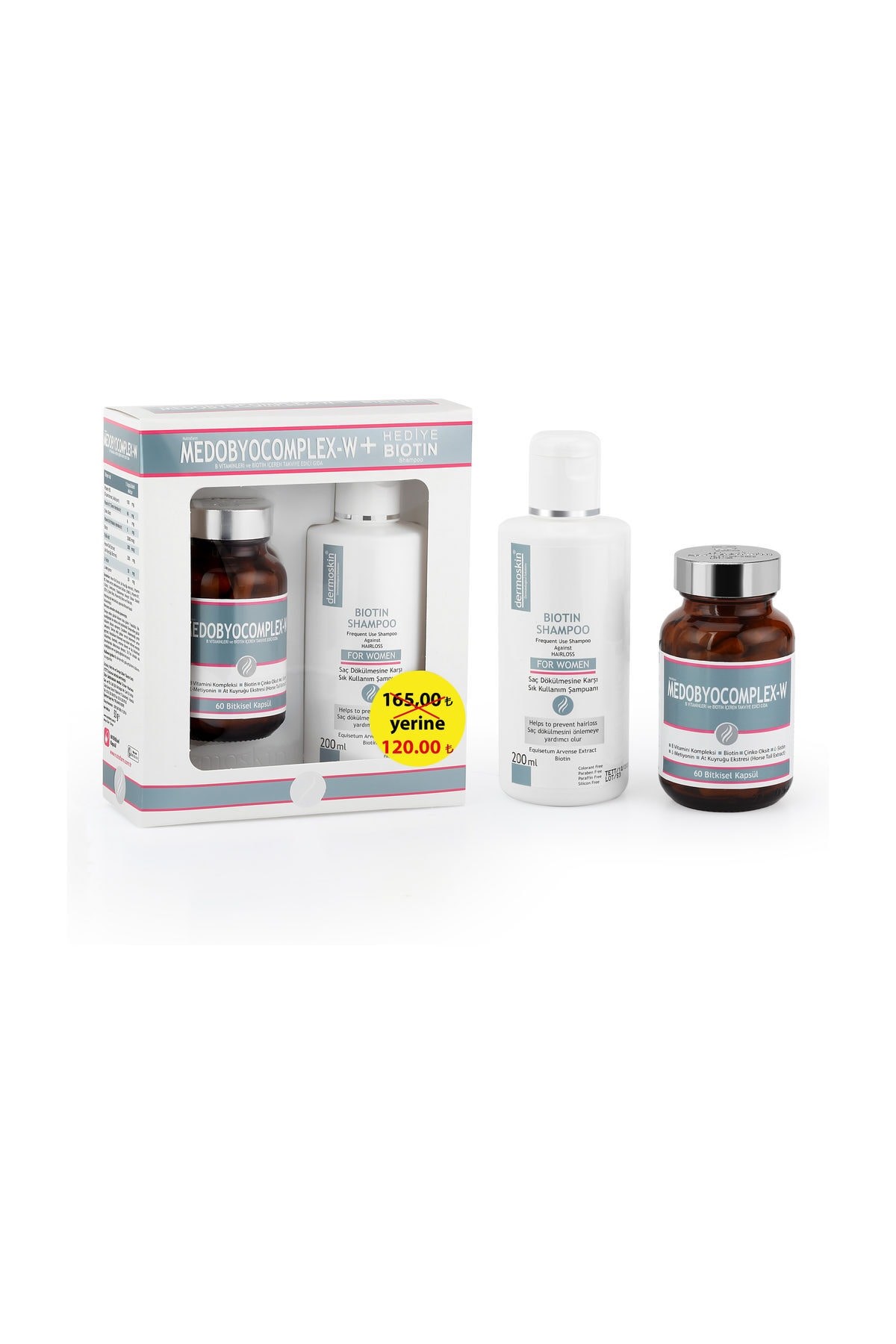 Medobyocomplex W Kadın 60 Kapsül  + Biotin Şampuan 200 ml