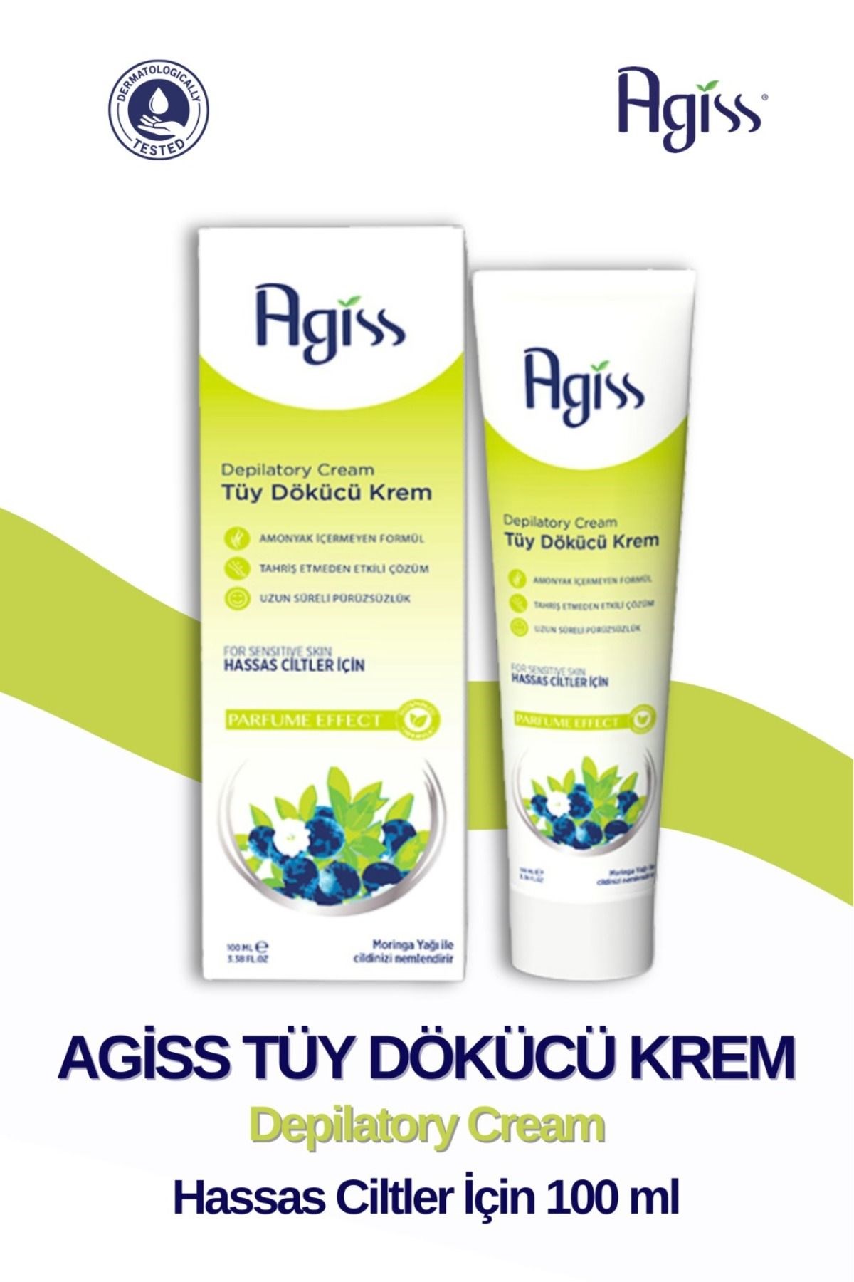 Agiss Tüy Dökücü Krem Hassas Ciltler İçin 100 ml