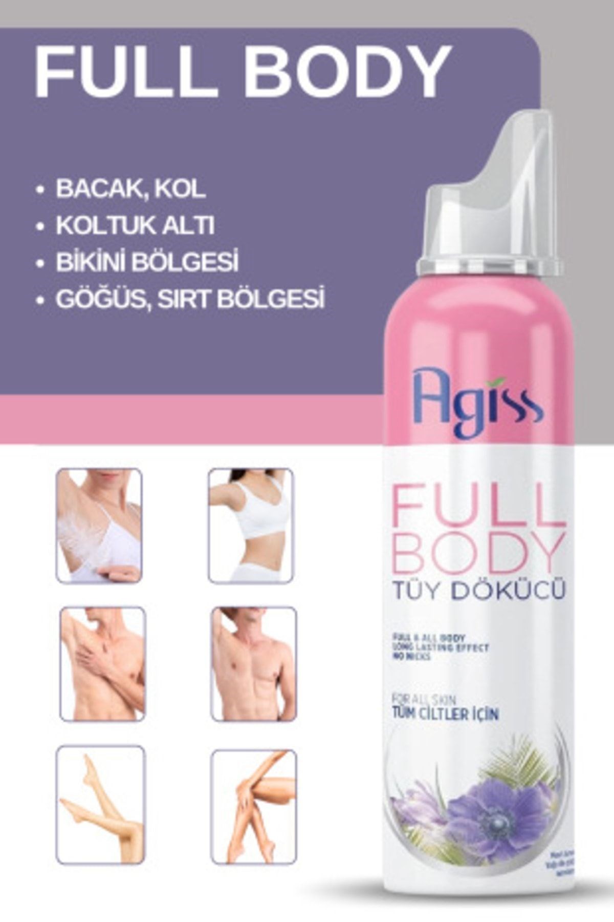 Agiss Full Body Tüy Dökücü Köpük Sprey 155 ml
