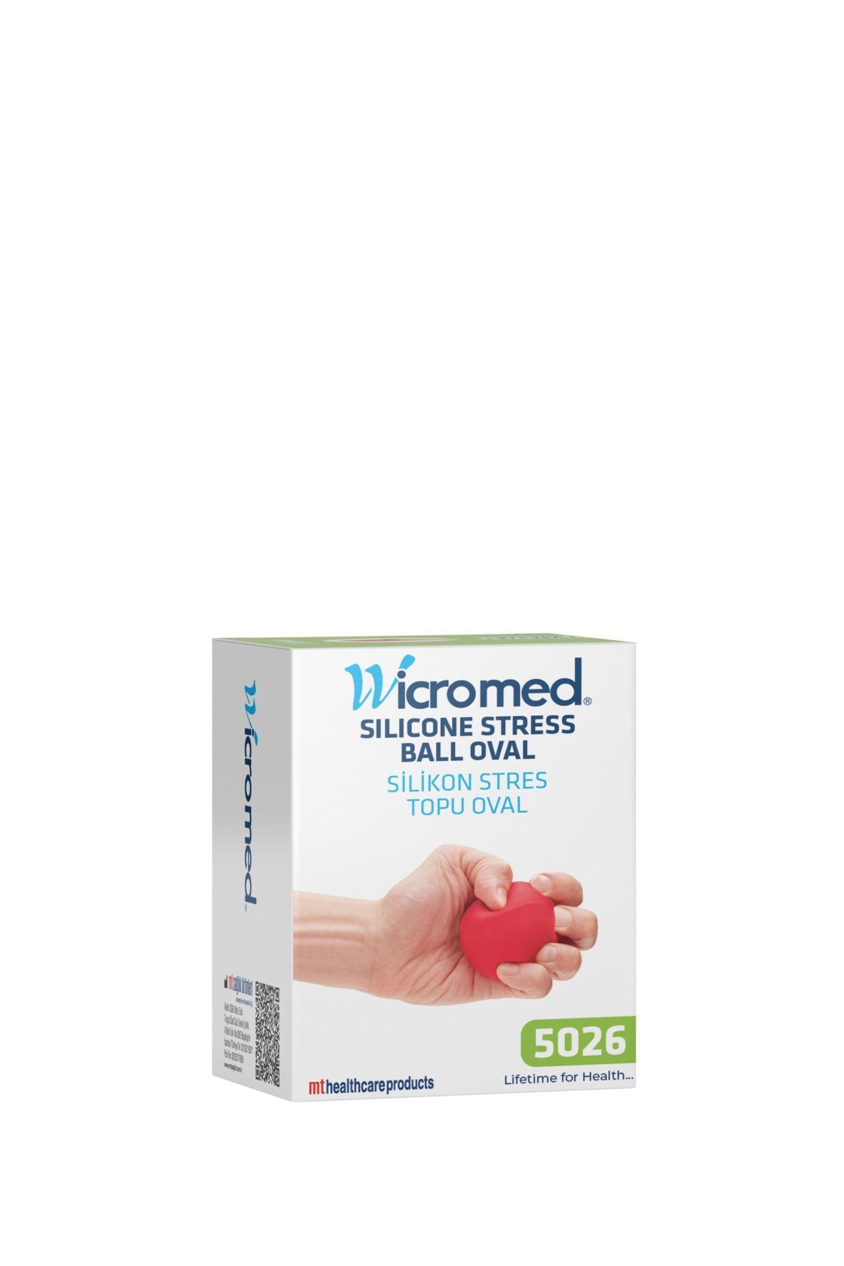 Wicromed Silikon Oval Stres Topu Kırmızı