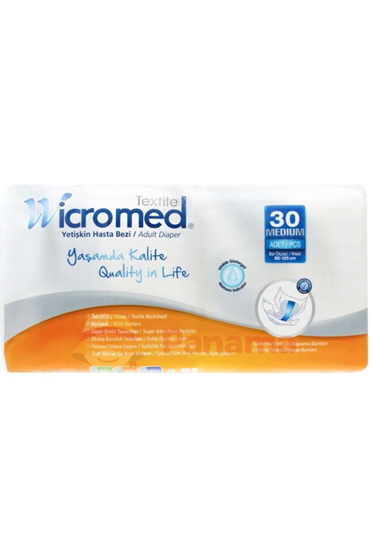 Wicromed Textile Yetişkin Hasta Bezi Medium 30’lu
