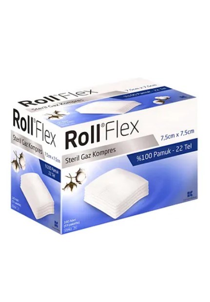 Roll Flex Steril Gaz Kompres 7,5cm x 7,5cm 100’lü