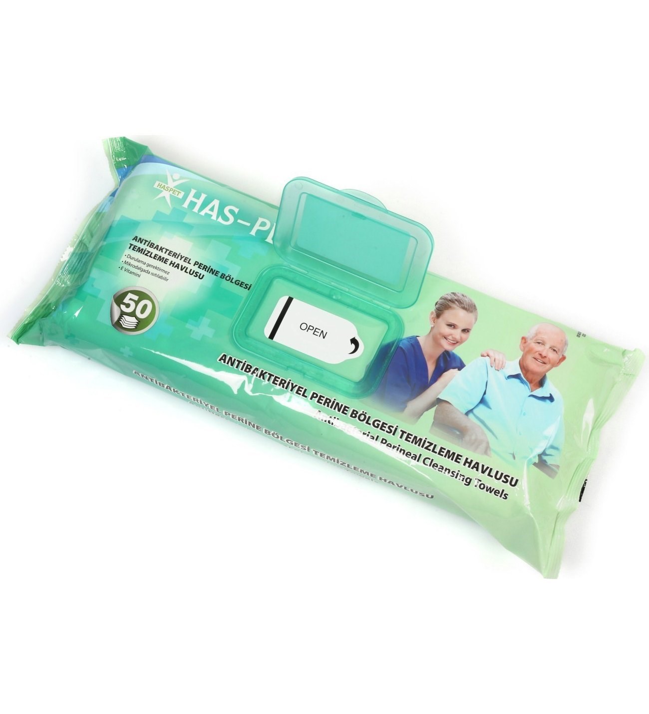 Haspet Perine Temizleme Havlusu Antibakteriyel 30x32 cm 50’li