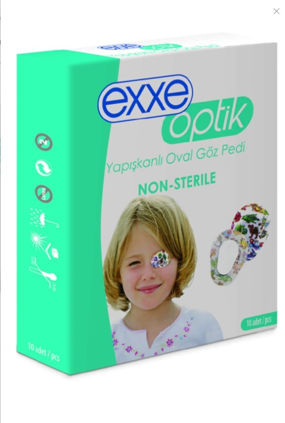 Exxe Optik Yapışkanlı Oval Göz Pedi Çocuk 5’li