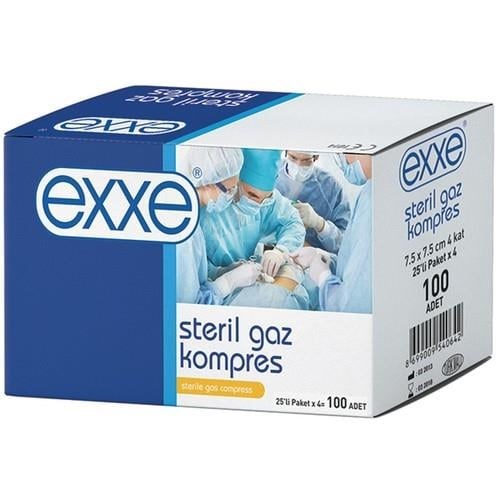 Exxe Steril Gaz Kompres 7,5x7,5 cm 25’li - 4 Adet