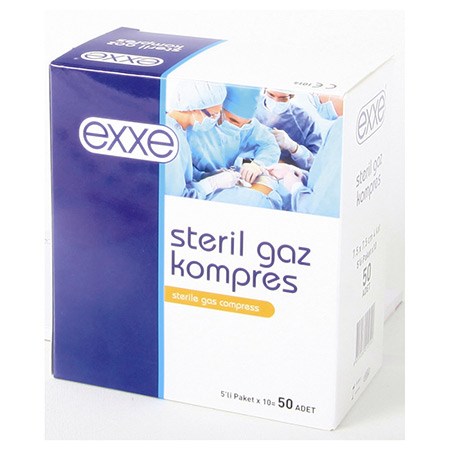 Exxe Steril Gaz Kompres 7,5x7,5 cm 5’li - 10 Adet