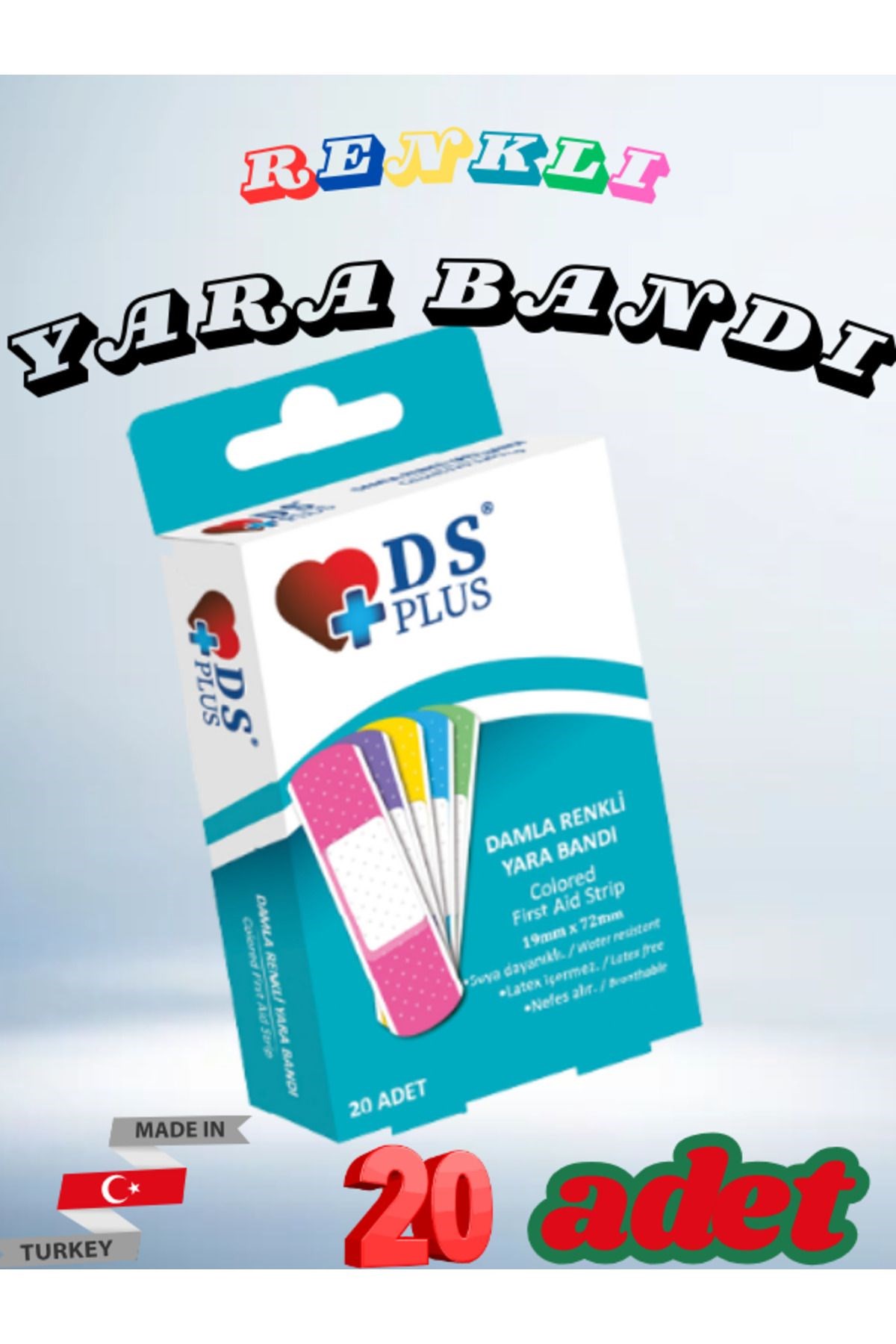 Ds Plus Yara Bandı Renkli 20’li