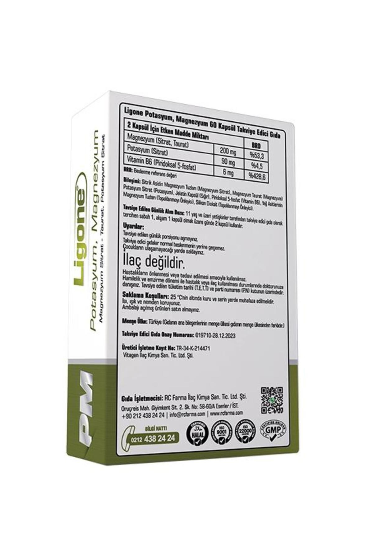 Ligone Potasyum Magnezyum  60 Kapsül