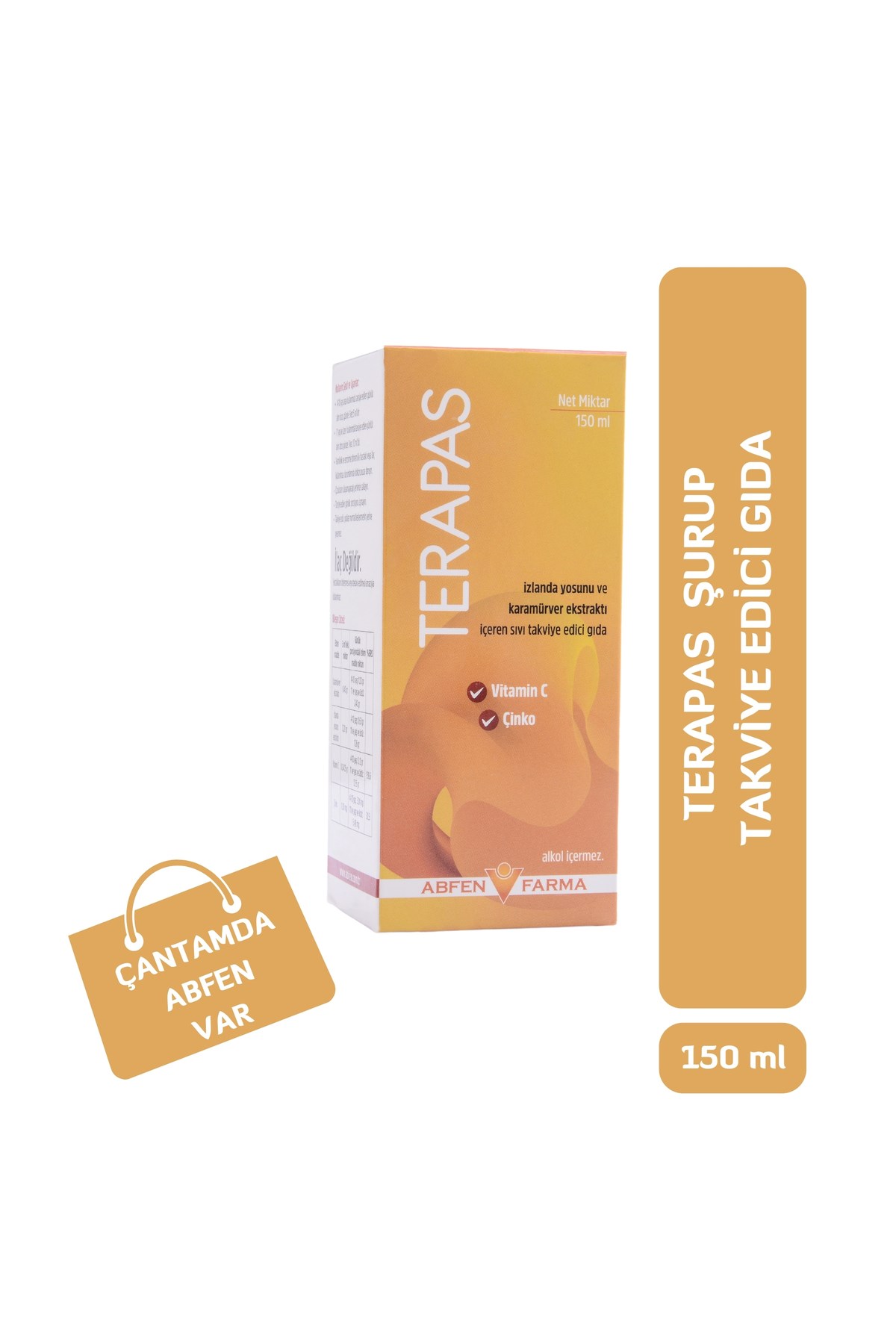 Terapas İzlanda Yosunu, Karamürver, Vitamin C Ve Çinko Içeren Şurup