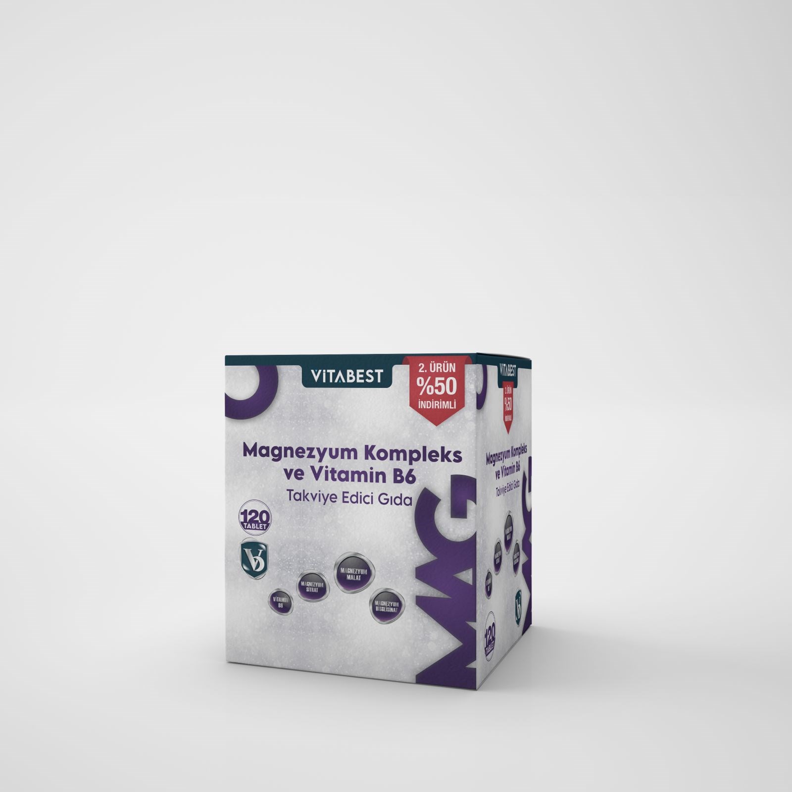 Vitabest Magnezyum Kompleks Ve Vitamin B6 60 Tablet 2.’si %50 İndirimli