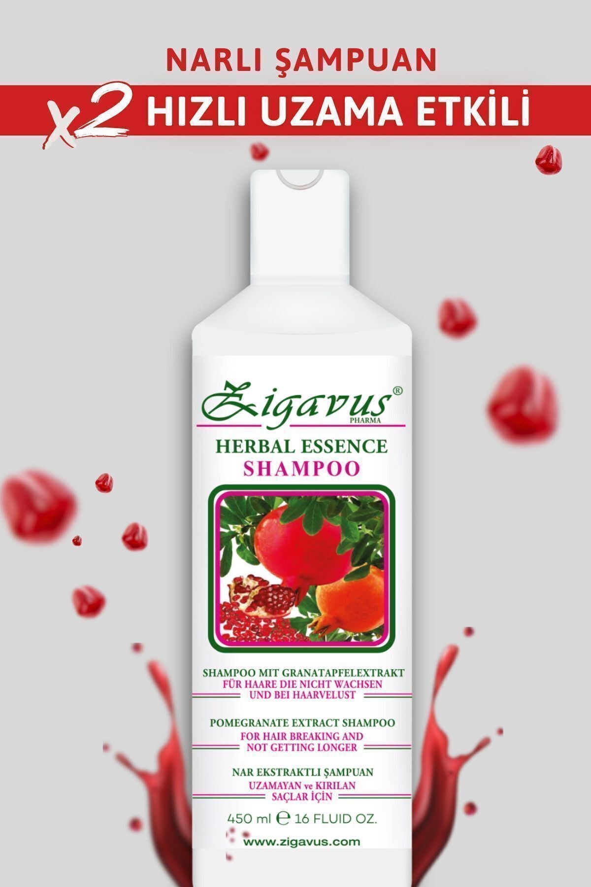 Zigavus Nar Ekstraktlı Şampuan 450 ml