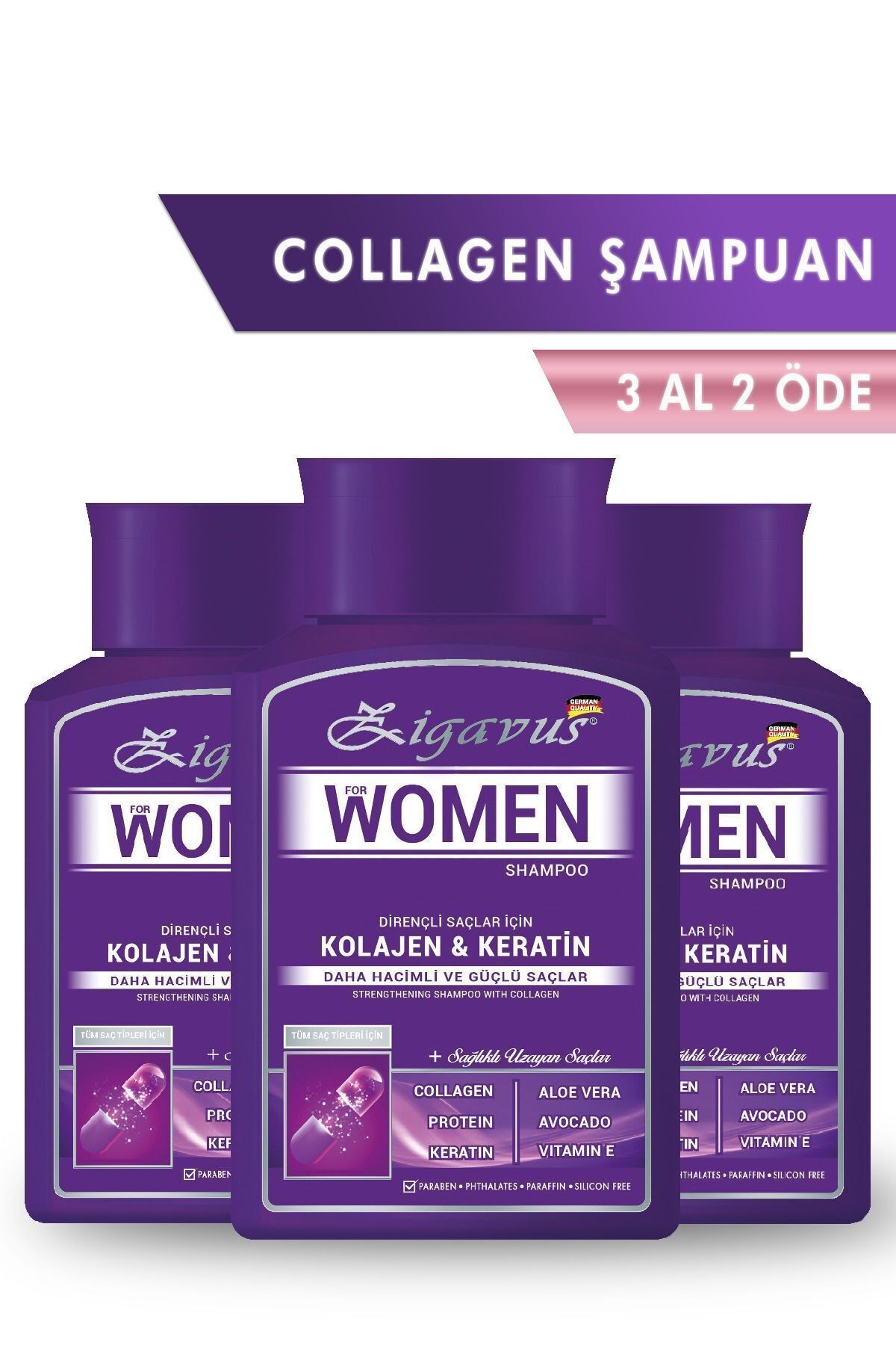 Zigavus Kolajen Women Şampuan 300 ml - 3 Al 2 Öde