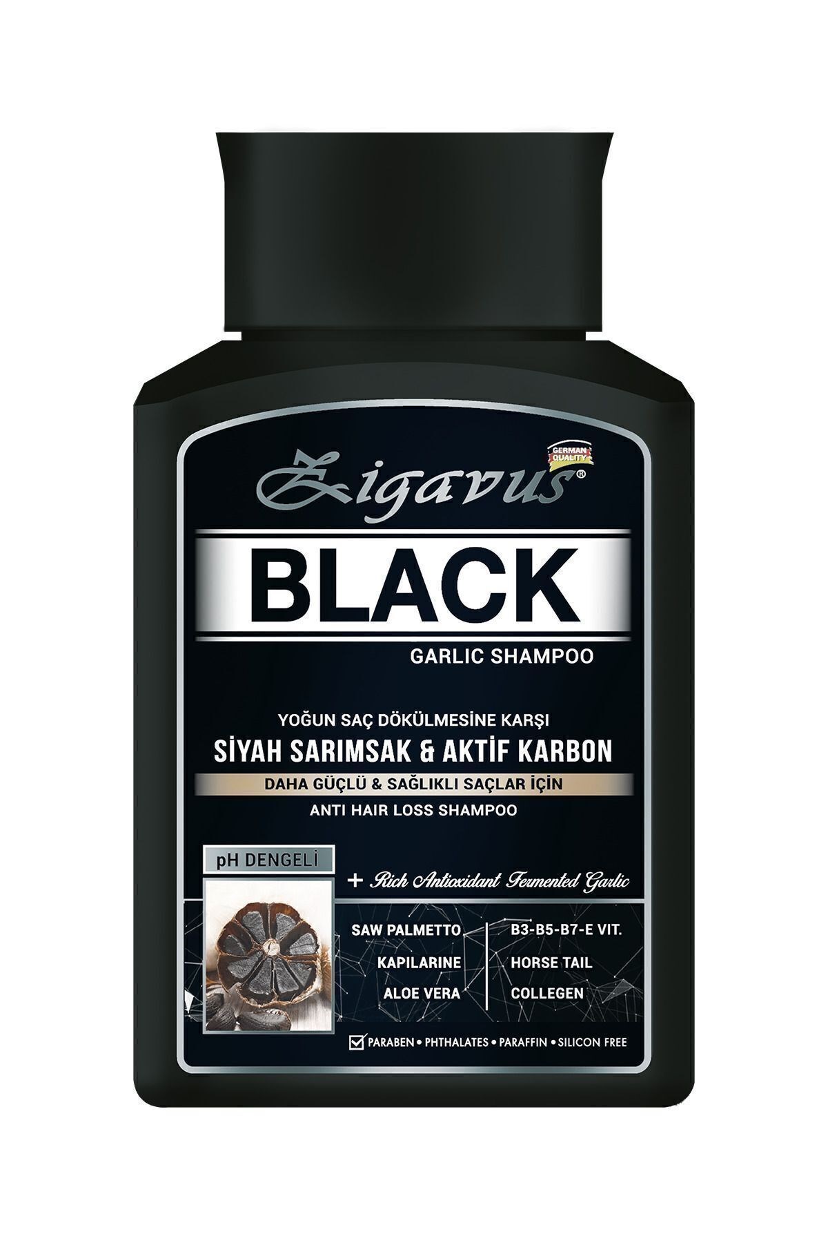 Zigavus Black Siyah Sarımsaklı Şampuan 300 ml - 3 Al 2 Öde