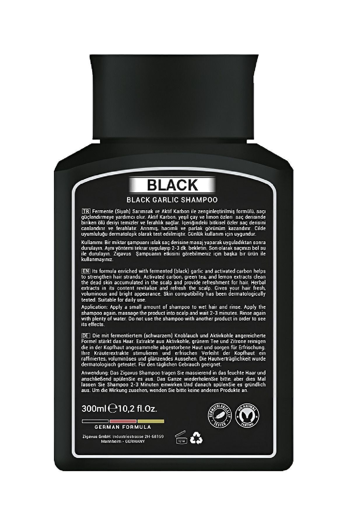 Zigavus Black Siyah Sarımsaklı Şampuan 300 ml - 3 Al 2 Öde
