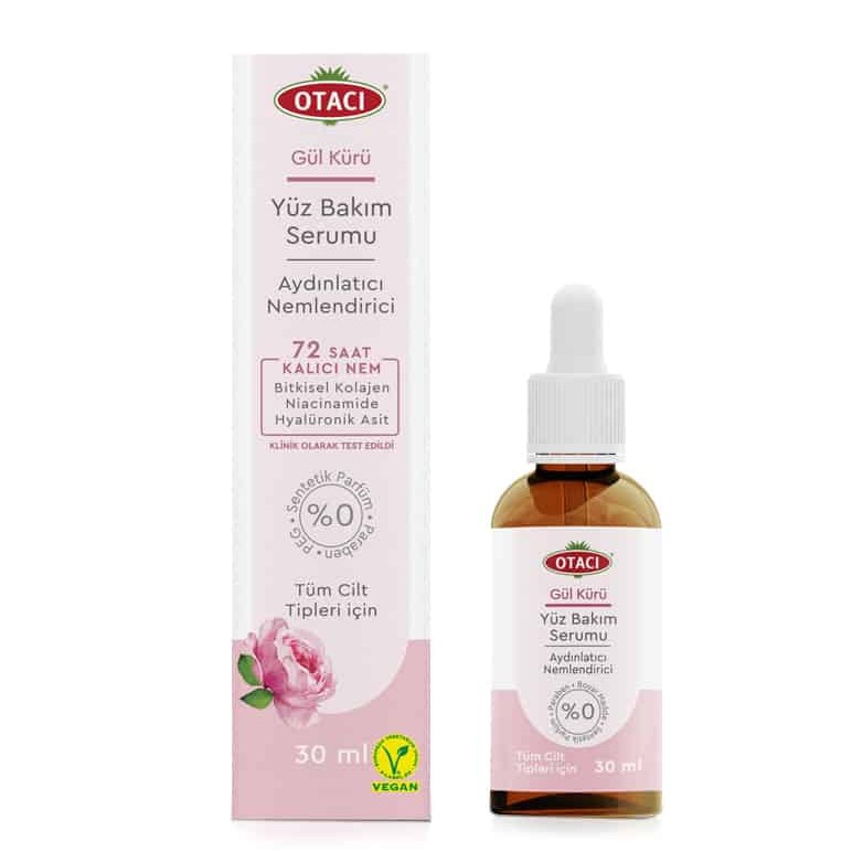 OTACI GÜL KÜRÜ NEMLENDİRİCİ AYDINLATICI YÜZ BAKIM SERUMU 30ML