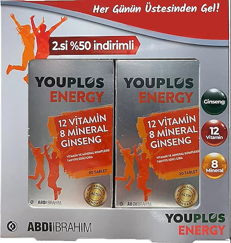 Youplus Energy 30 Tablet - İkincisi %50 İndirimli