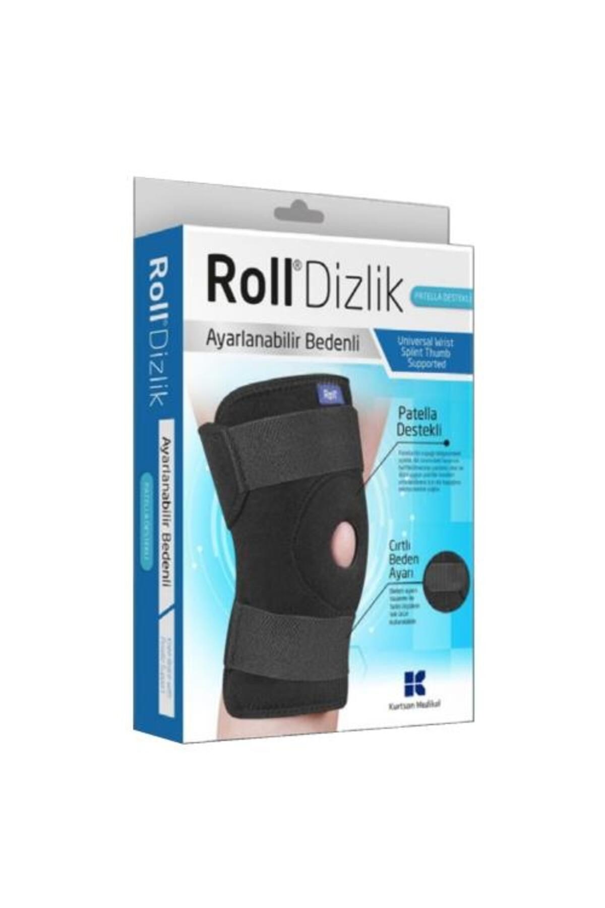 Roll Patella Destekli Ayarlanabilir Bedenli Cırtlı Dizlik