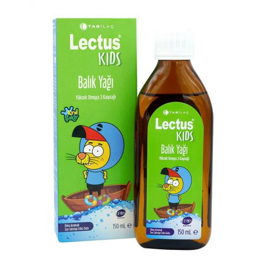 Lectus Kids Kral Şakir Elma Aromalı Balık Yağı