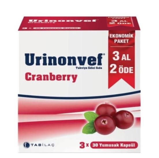 Urinonvef Cranberry 30 Kapsül - 3 Al 2 Öde