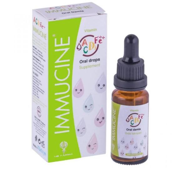 IMMUCINE A C D3 FE++ VİTAMİN MİNERAL İÇEREN 20ML ORAL DAMLA