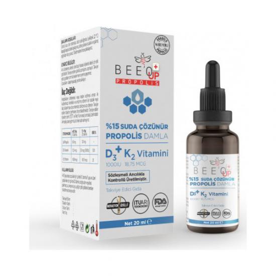 Beeo Up Propolis %15 D3 + K2 Suda Çözünür Damla 20