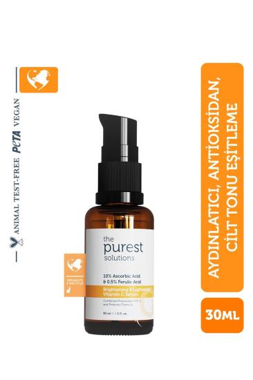 The Purest Solutions Brightening & Lightening Vitamin C Serum 10% Ascorbic Acid & 0,5% Ferulic Acid