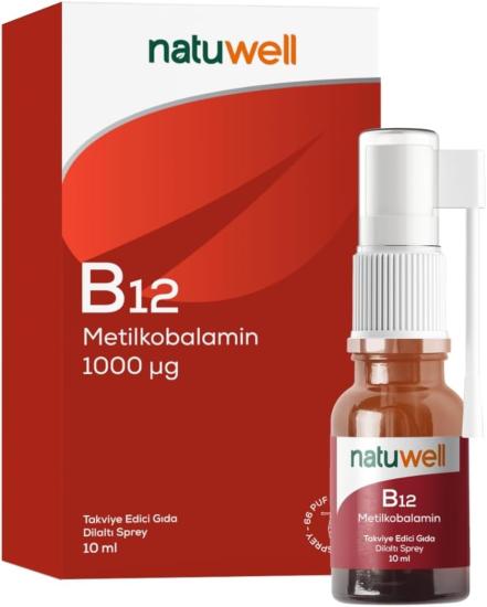 Natuwell Vitamin B12 Metilkobalamin Sprey 10 ml