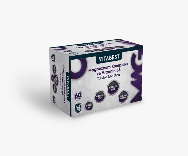 VİTABEST Magnezyum Kompleks Ve Vitamin B6 60 Table